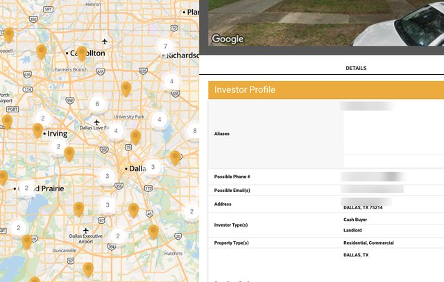 Cash buyer investor profile lookup